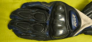 Guantes Moto Unik Carbon Protection Negro Azul