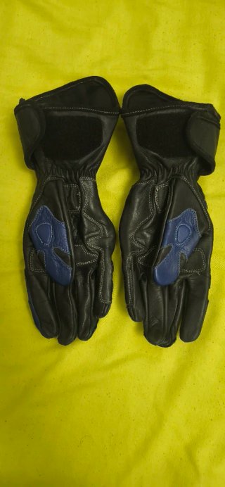Guantes Moto Unik Carbon Protection Negro Azul