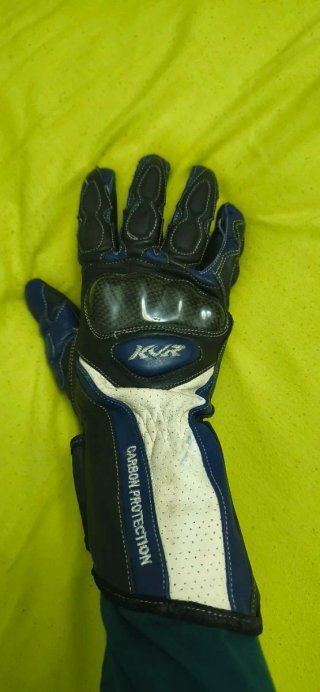 Guantes Moto Unik Carbon Protection Negro Azul