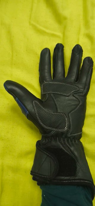 Guantes Moto Unik Carbon Protection Negro Azul