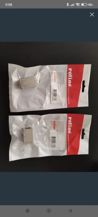 Lote 2 empalmes cables RJ45 Cat 6 STP
