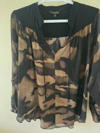 Blusa Massimo Dutti Estampado Animal Print