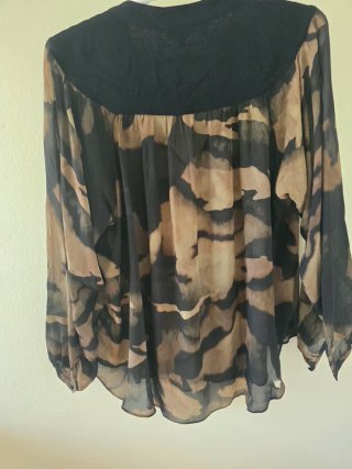Blusa Massimo Dutti Estampado Animal Print
