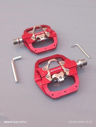 Pedales mixtos SPD para calas + plataforma. NUEVOS