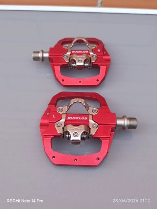Pedales mixtos SPD para calas + plataforma. NUEVOS
