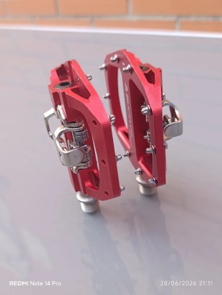 Pedales mixtos SPD para calas + plataforma. NUEVOS