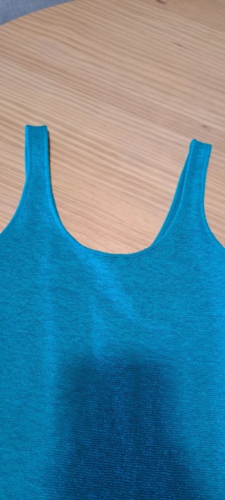 Vestido verde-azulado ajustado mujer