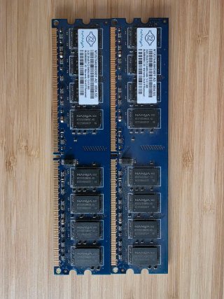2x Nanya 2GB DDR2 PC2-6400U RAM