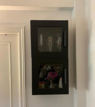 2 Vetrine Nere in Cristallo Ikea