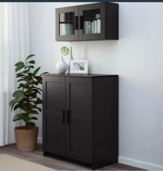 2 Vetrine Nere in Cristallo Ikea