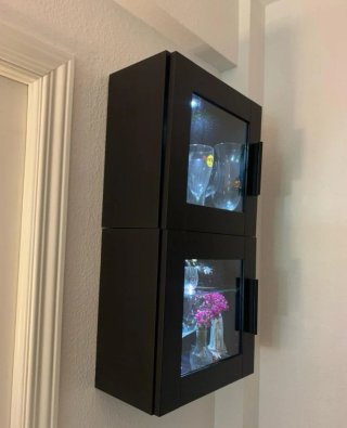 2 Vetrine Nere in Cristallo Ikea