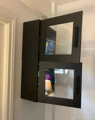 2 Vetrine Nere in Cristallo Ikea