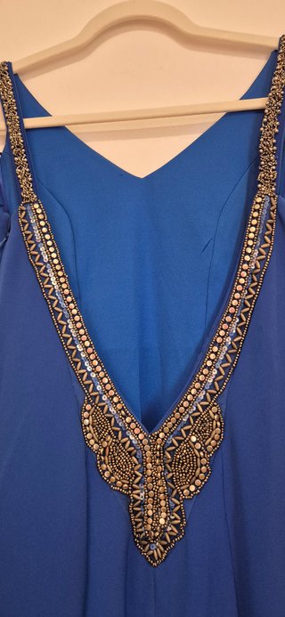 Vestido largo azul para fiesta