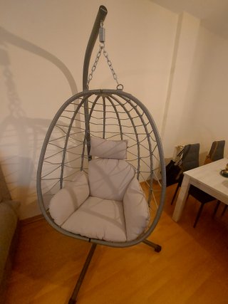 Sillón Huevo Colgante con Soporte