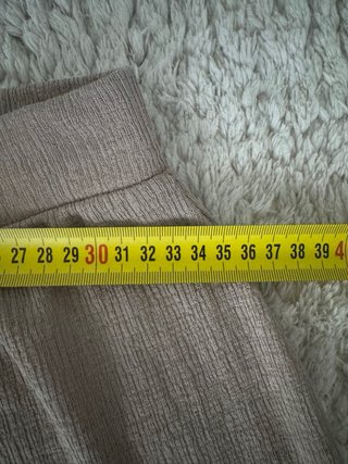 Zara Pantalón Ancho Palazzo Beige Minimalista S