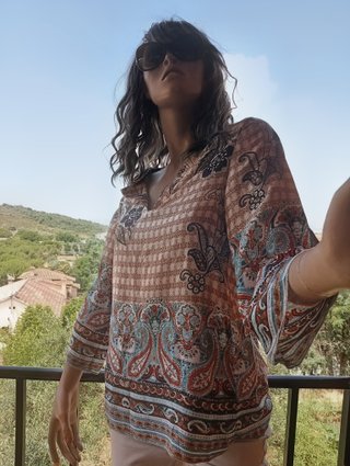 Blusa Boho Cachemira Chic Talla Única