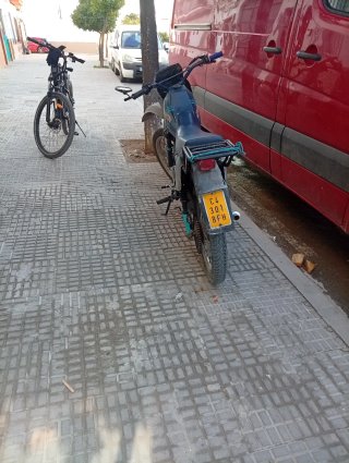 Moto Clásica Derbi Enduro Azul/Plata
