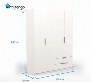 NUEVO EMBALADO Armario Miroytengo 4 Puertas Blanco