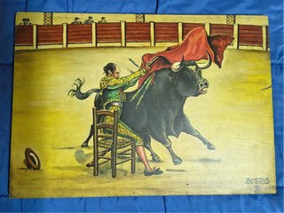 Cuadro óleo Faena de la silla