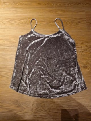 Camiseta plateada Mango Last Dance Talla XS