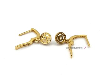 pendientes oro 18k con circonita