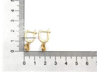 pendientes oro 18k con circonita