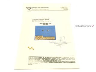 pendientes oro 18k con piedra con diamante