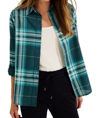 Blusa Cecil cuadros verde multicolor
