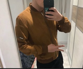 Chaqueta Bomber Bershka Marrón