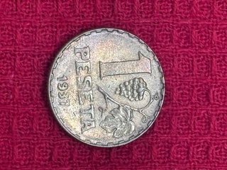 Moneda 1 Peseta 1937 República