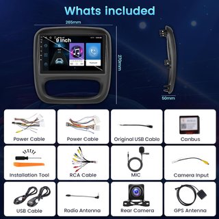 2+64G Carplay Android Renault traffic  Opel Vivaro