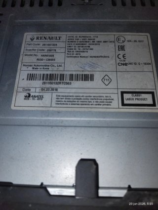 Radio Renault 281150132R RV3D-C3000E