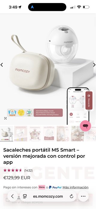 Sacaleches Mom Cozy M5 Smart