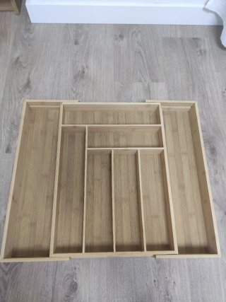 Alpina organizador cubiertos extensible bambú