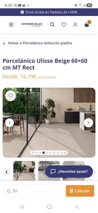 Suelo porcelánico Beige 60X60.