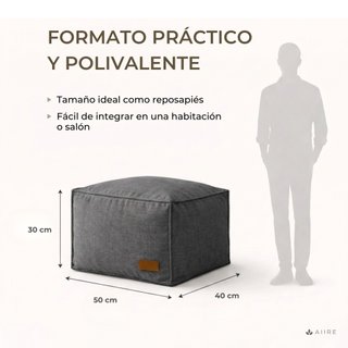 Pouf Poggiapiedi per Salotto 50x40x30cm - Nuovo