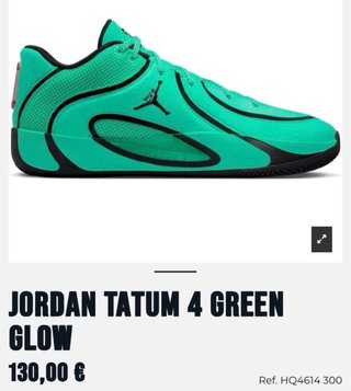 Zapatillas Jordan Tatum 4 Green Glow T.32