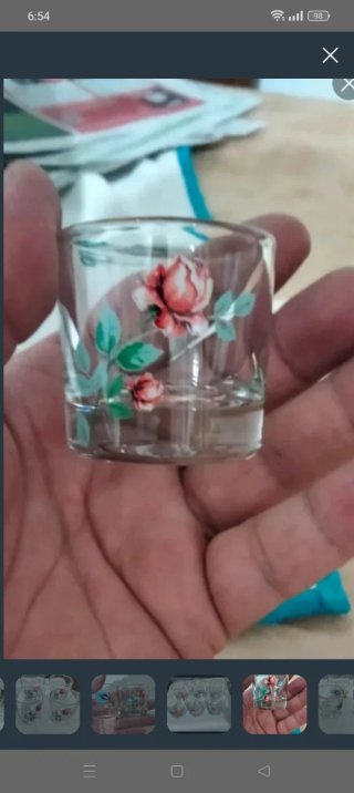 Vasos de chupito vintage cristal decorados