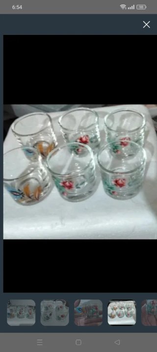 Vasos de chupito vintage cristal decorados