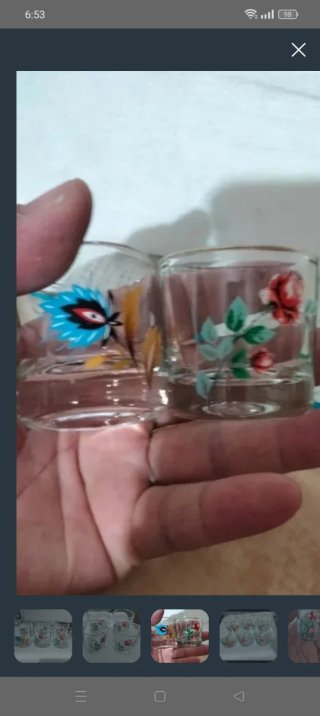 Vasos de chupito vintage cristal decorados