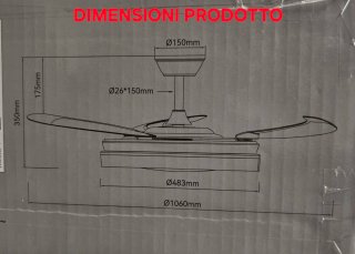 Ventilatore Lampadario Soffitto (pale a scomparsa)