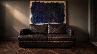Sofá vintage chester cuero acolchado rombos