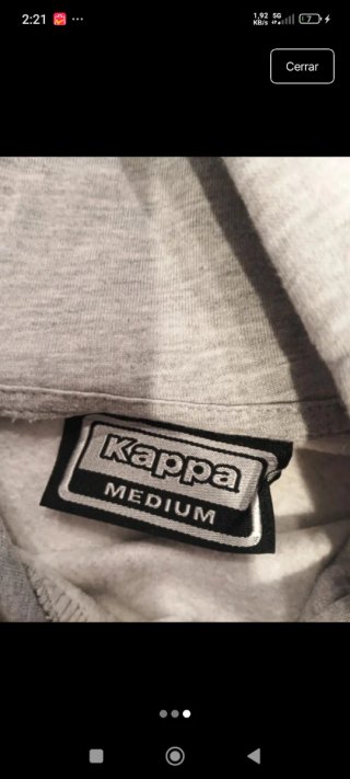 Sudadera Kappa Gris y Negra manda larga