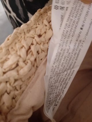 Bolso Zara volantes y pedrería beige