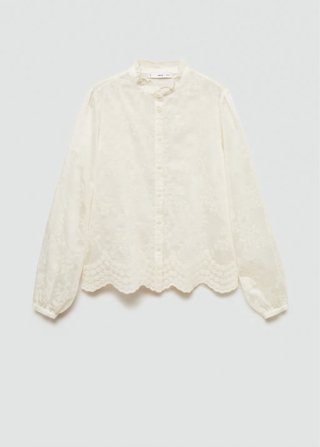 MANGO camisa mujer lyocell bordada M sin estrenar