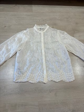 MANGO camisa mujer lyocell bordada M sin estrenar