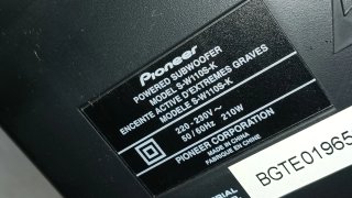 Subwoofer Pioneer S-W110 Negro/Plata