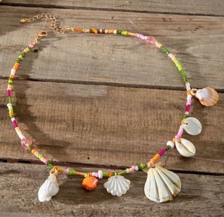 Collana donna conchiglie e perline
