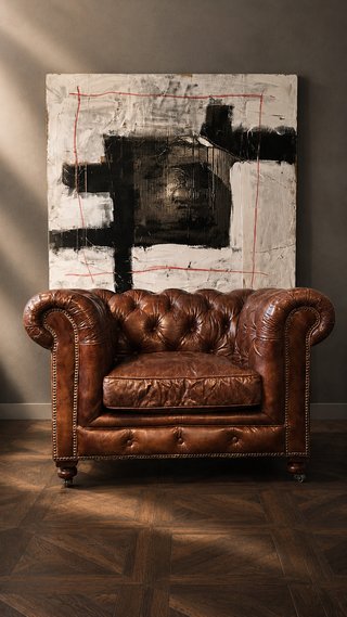 Sillón Chesterfield Inglés Muelles helicoidales