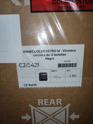 Vinoteca retro 12 botellas CREATE Negra